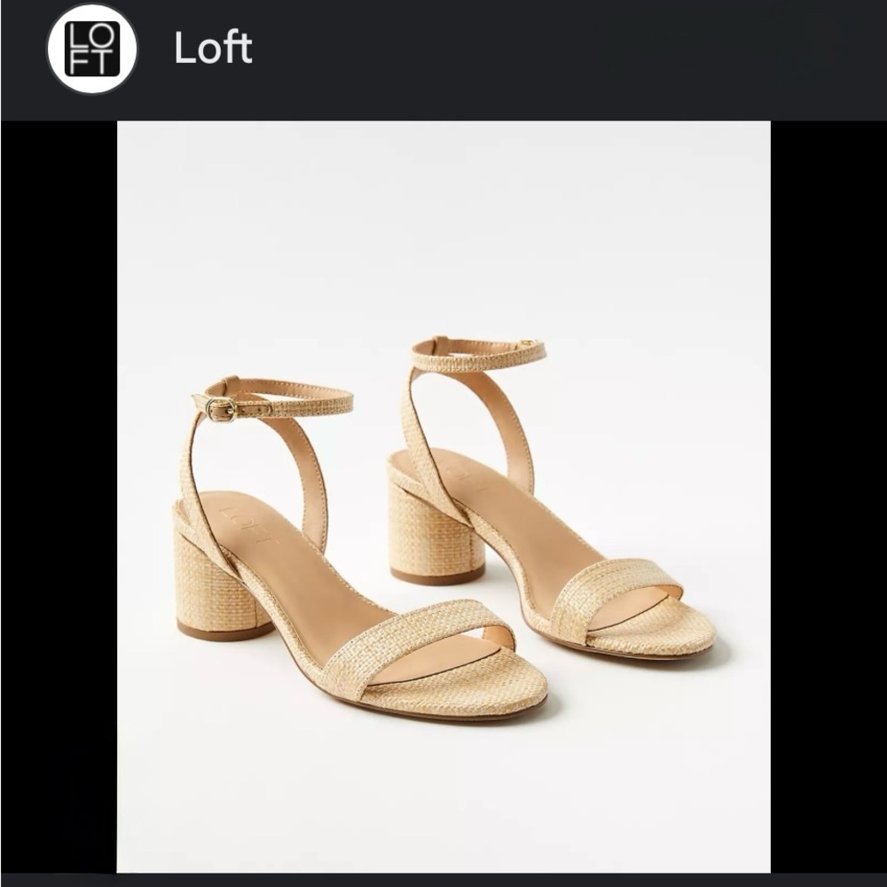 LOFT Women's Raffia Heels. New in box.